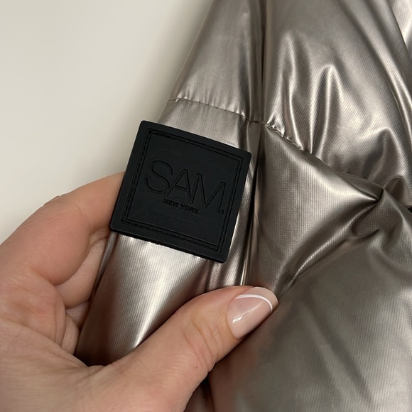 SOLD NWT SAM. Isabel gunmetal down jacket size M - Picture 7 of 12